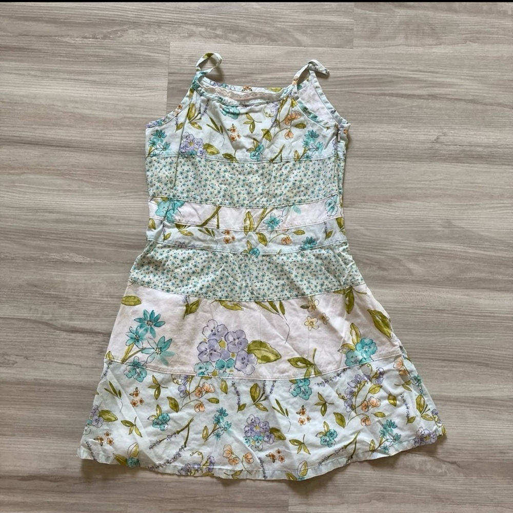 Gymboree Floral Kids Dress - Blue and White